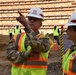 USACE Pacific Ocean Division general tours communications center under construction on Osan Air Base, South Korea