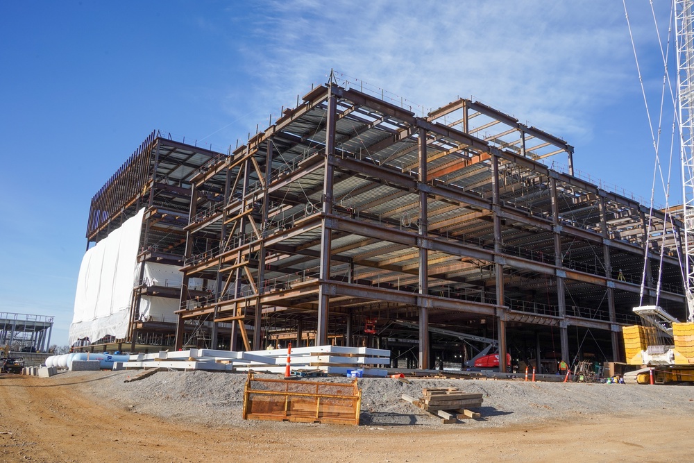 Construction continues at the Louisville VA Medical Center Dec. 13, 2023