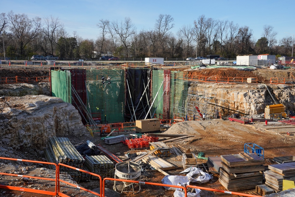 Construction continues at the Louisville VA Medical Center Dec. 13, 2023