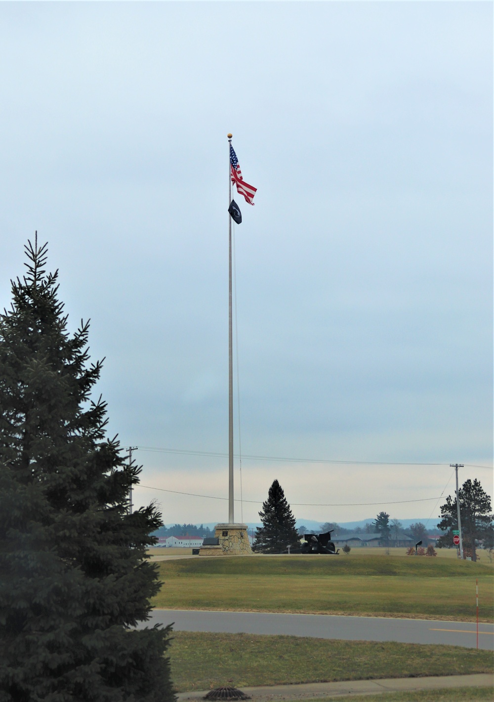 American Flag and Fort McCoy