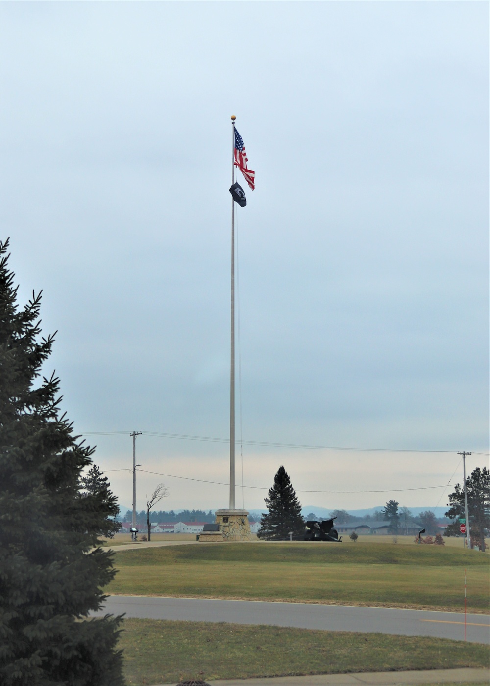 American Flag and Fort McCoy