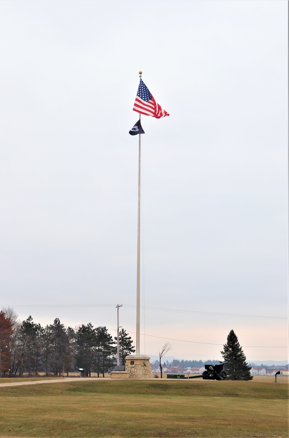 American Flag and Fort McCoy