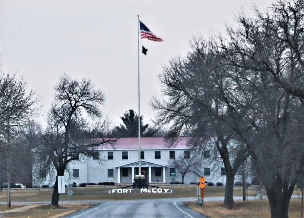 American Flag and Fort McCoy