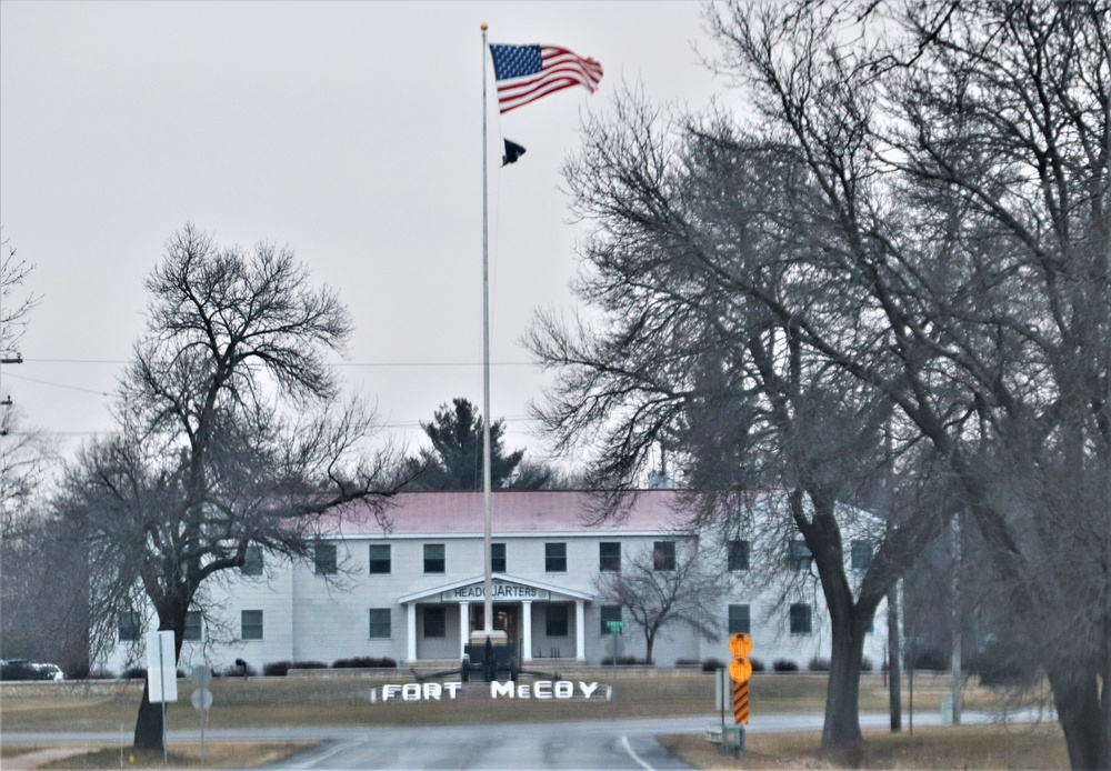 American Flag and Fort McCoy