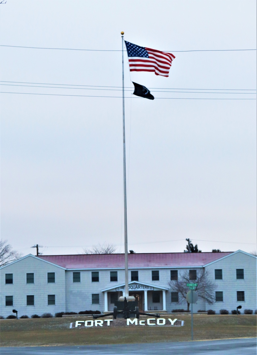 American Flag and Fort McCoy