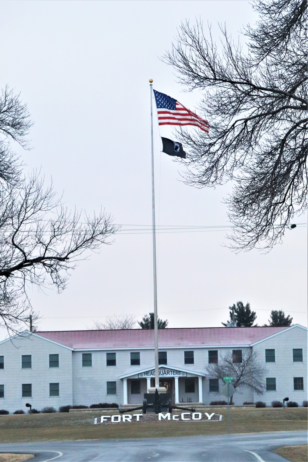 American Flag and Fort McCoy