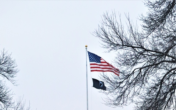 American Flag and Fort McCoy