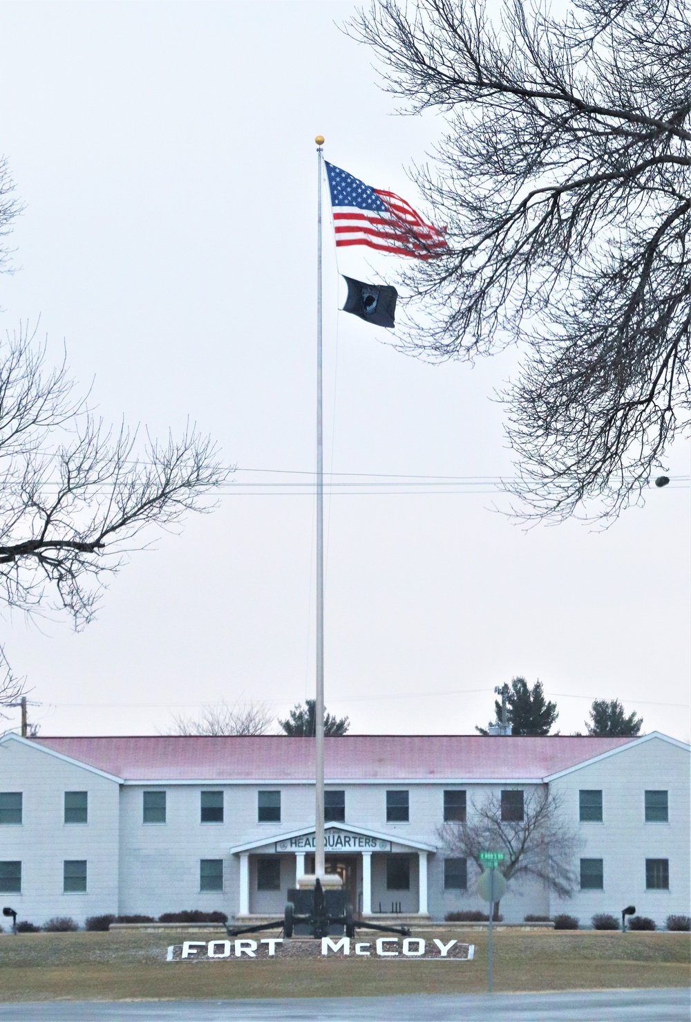 American Flag and Fort McCoy