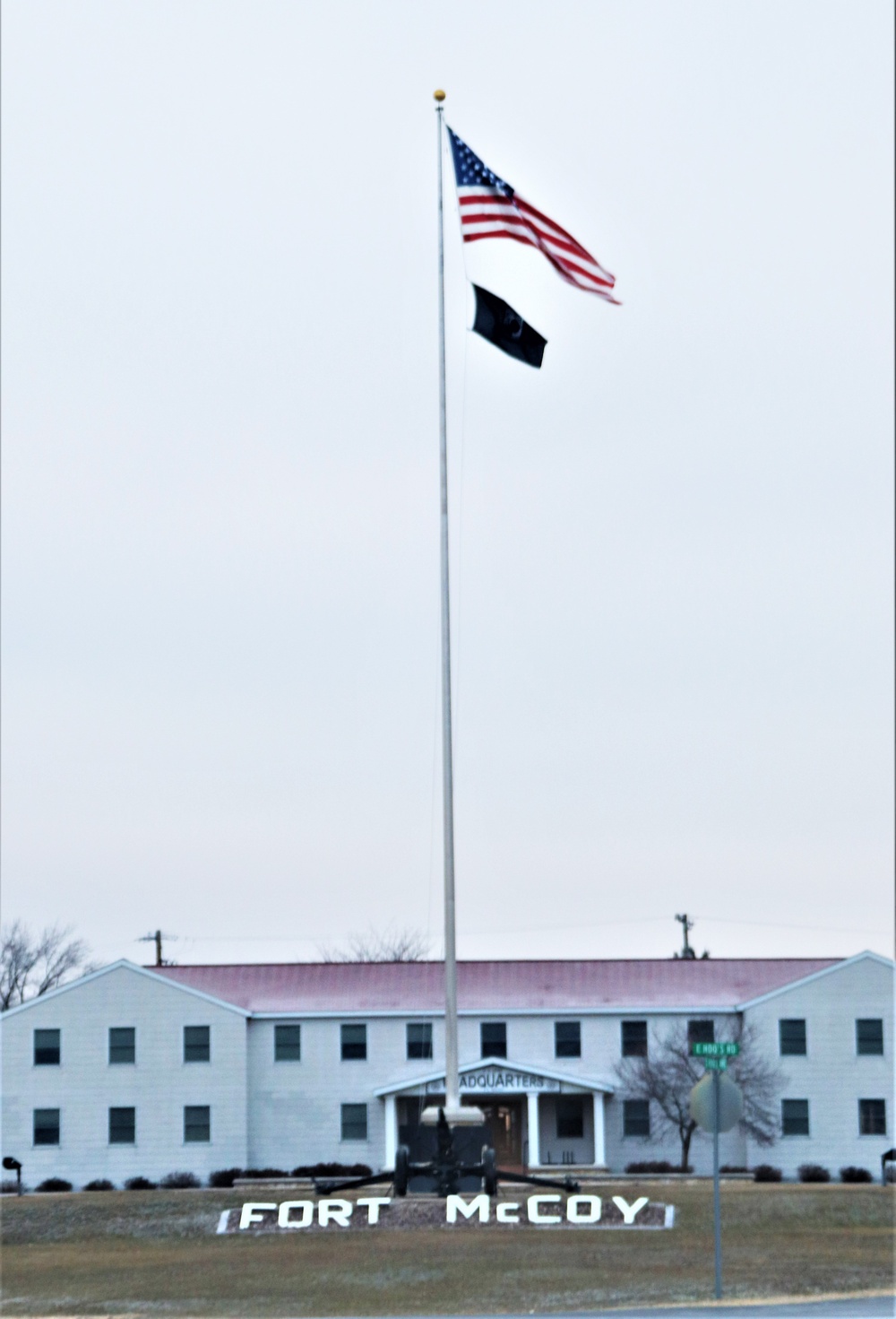 American Flag and Fort McCoy