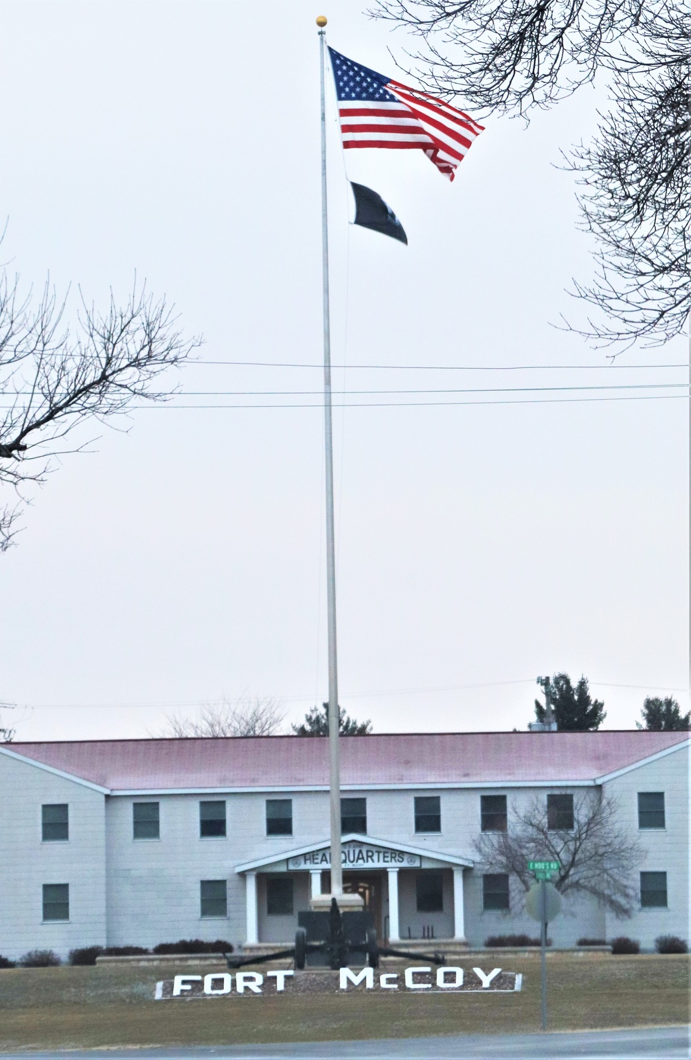 American Flag and Fort McCoy