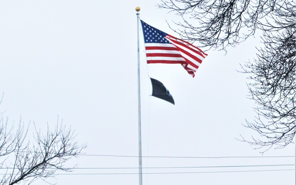 American Flag and Fort McCoy
