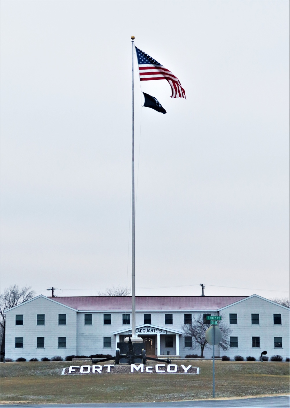 American Flag and Fort McCoy