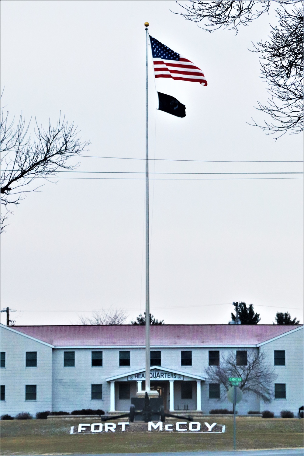 American Flag and Fort McCoy