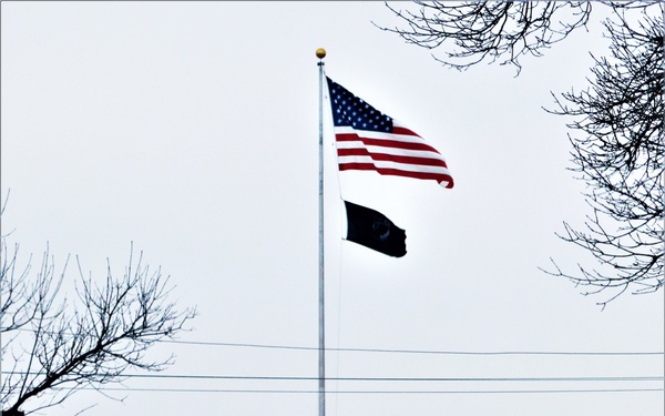 American Flag and Fort McCoy