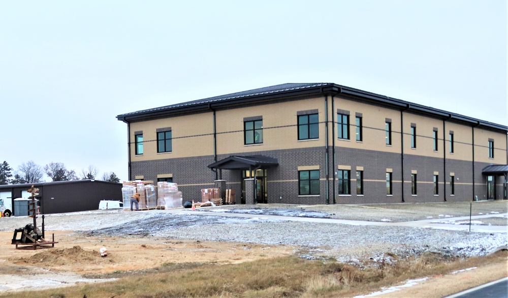 Fort McCoy’s brigade headquarters construction project reaches 96 percent complete as New Year 2024 begins; work continues