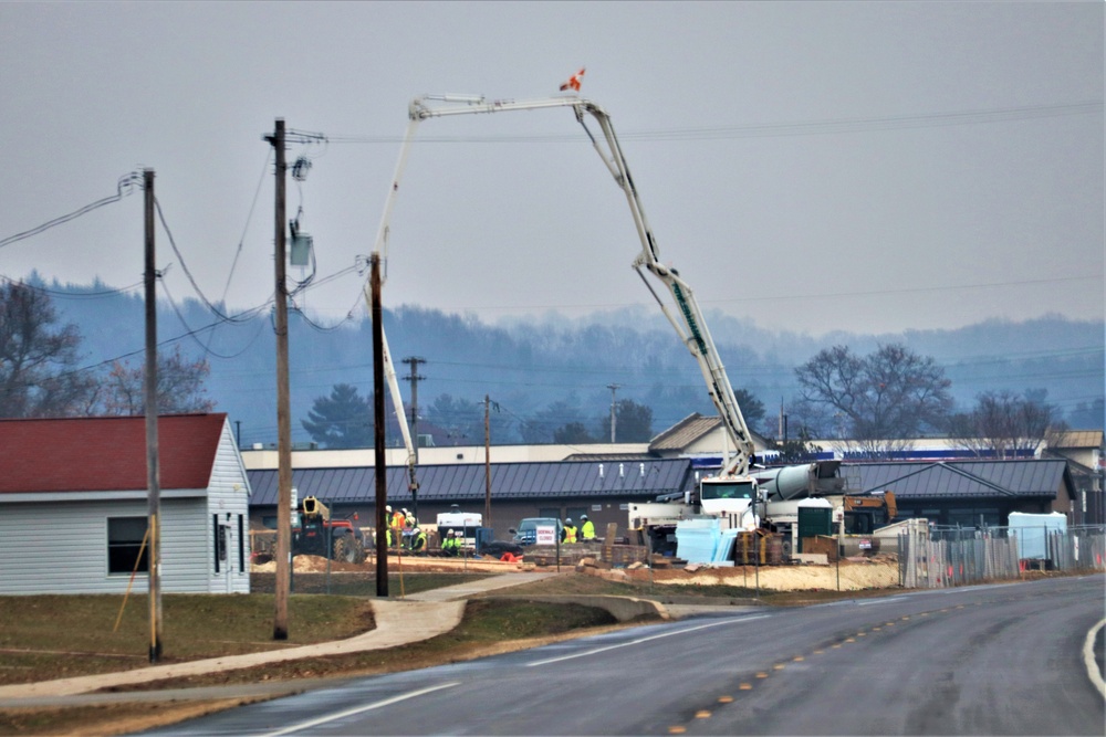 Building of third, four-story, 60,000-square-foot barracks at Fort McCoy continues as January 2024 begins