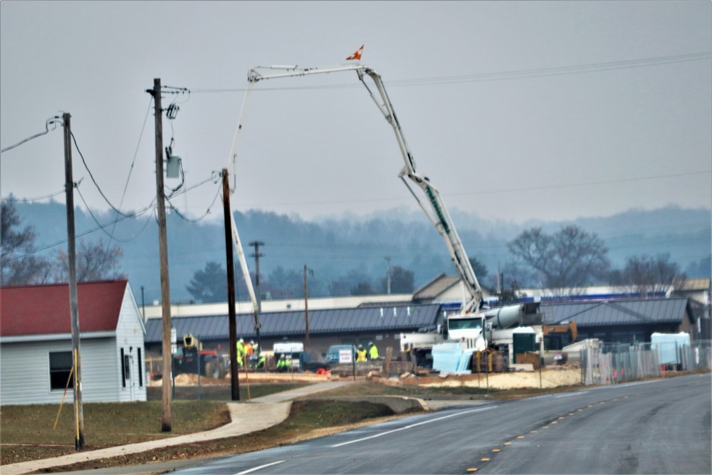 Building of third, four-story, 60,000-square-foot barracks at Fort McCoy continues as January 2024 begins