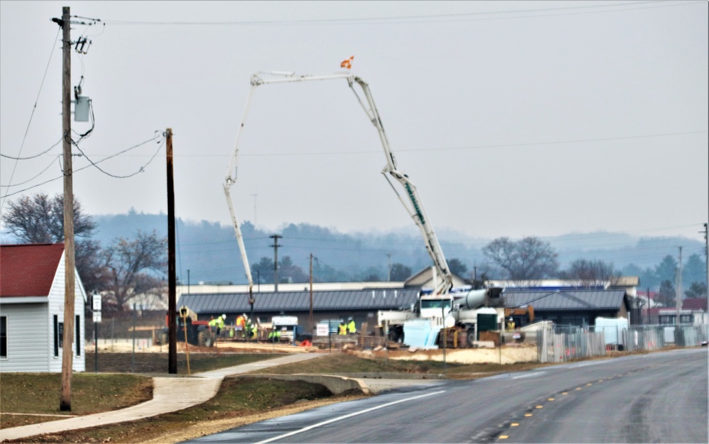 Building of third, four-story, 60,000-square-foot barracks at Fort McCoy continues as January 2024 begins