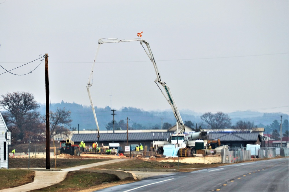 Building of third, four-story, 60,000-square-foot barracks at Fort McCoy continues as January 2024 begins