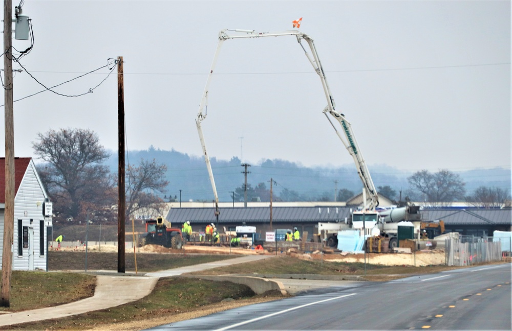 Building of third, four-story, 60,000-square-foot barracks at Fort McCoy continues as January 2024 begins