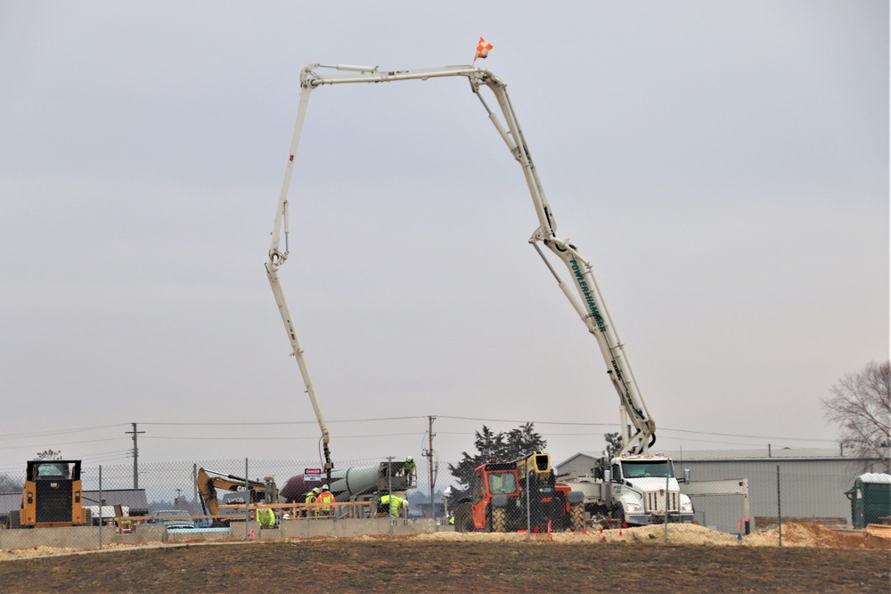 Building of third, four-story, 60,000-square-foot barracks at Fort McCoy continues as January 2024 begins