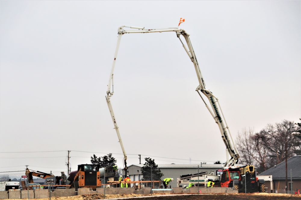 Building of third, four-story, 60,000-square-foot barracks at Fort McCoy continues as January 2024 begins