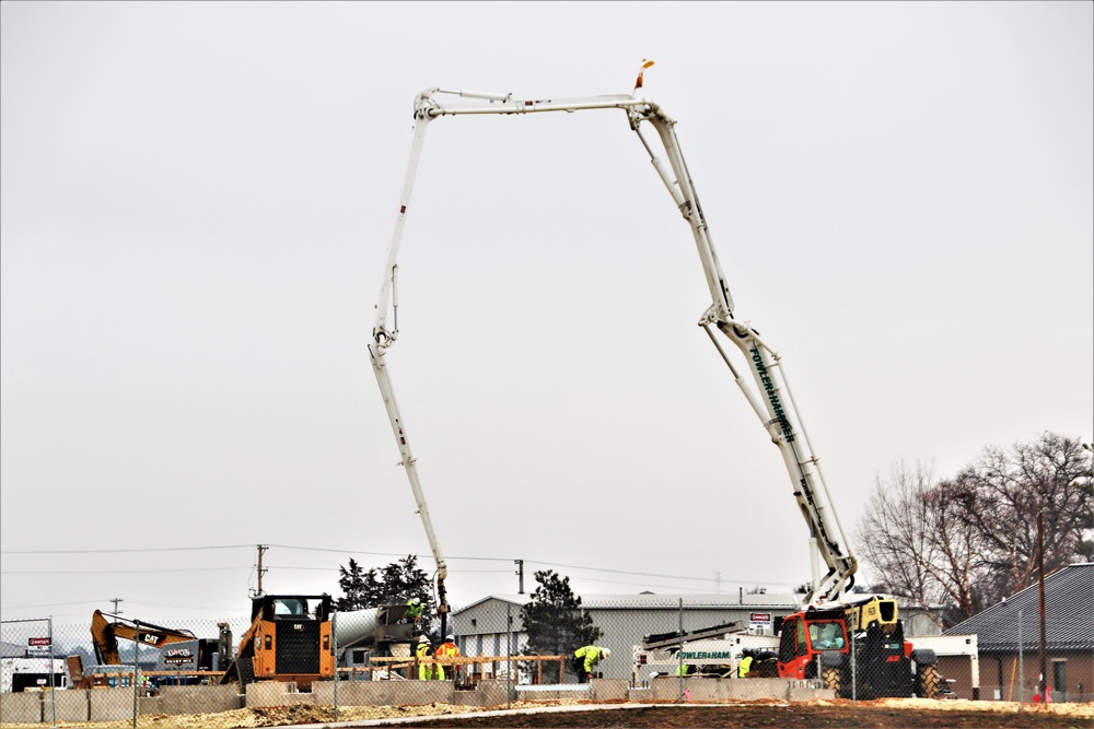 Building of third, four-story, 60,000-square-foot barracks at Fort McCoy continues as January 2024 begins