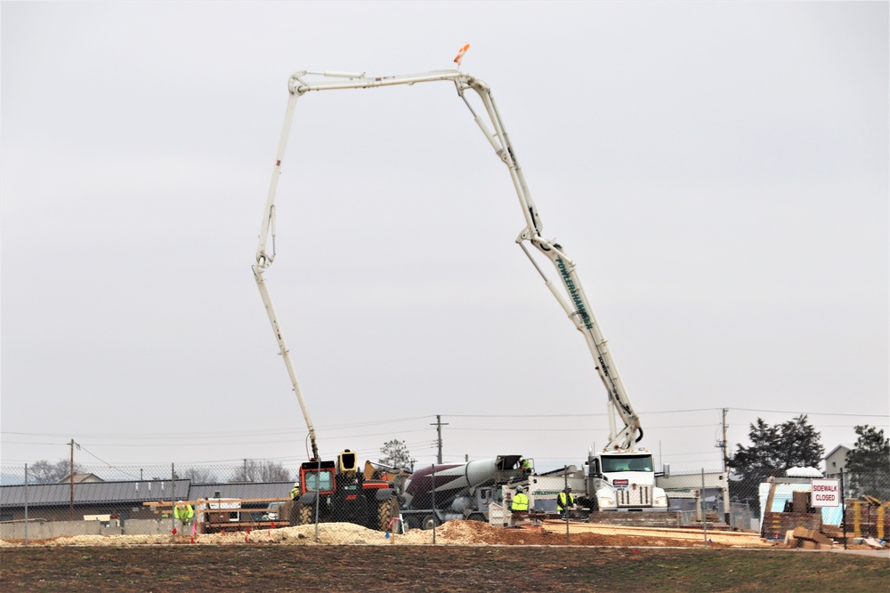 Building of third, four-story, 60,000-square-foot barracks at Fort McCoy continues as January 2024 begins