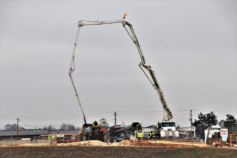 Building of third, four-story, 60,000-square-foot barracks at Fort McCoy continues as January 2024 begins