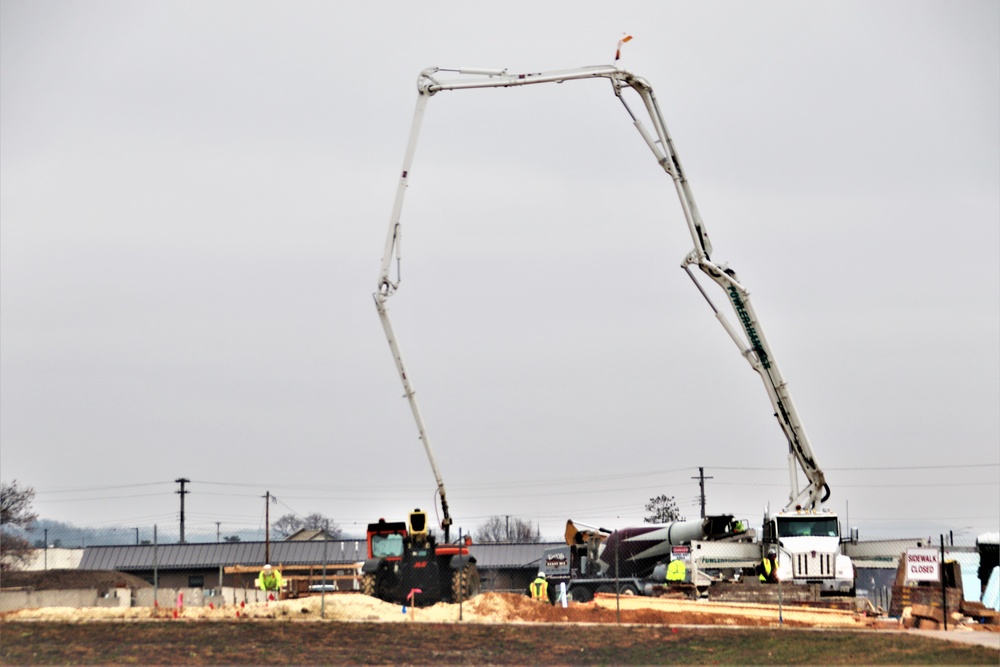 Building of third, four-story, 60,000-square-foot barracks at Fort McCoy continues as January 2024 begins