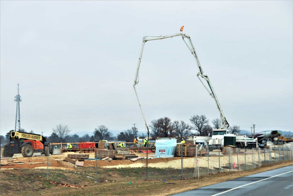 Building of third, four-story, 60,000-square-foot barracks at Fort McCoy continues as January 2024 begins