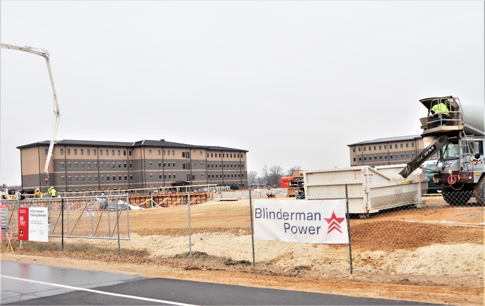 Building of third, four-story, 60,000-square-foot barracks at Fort McCoy continues as January 2024 begins