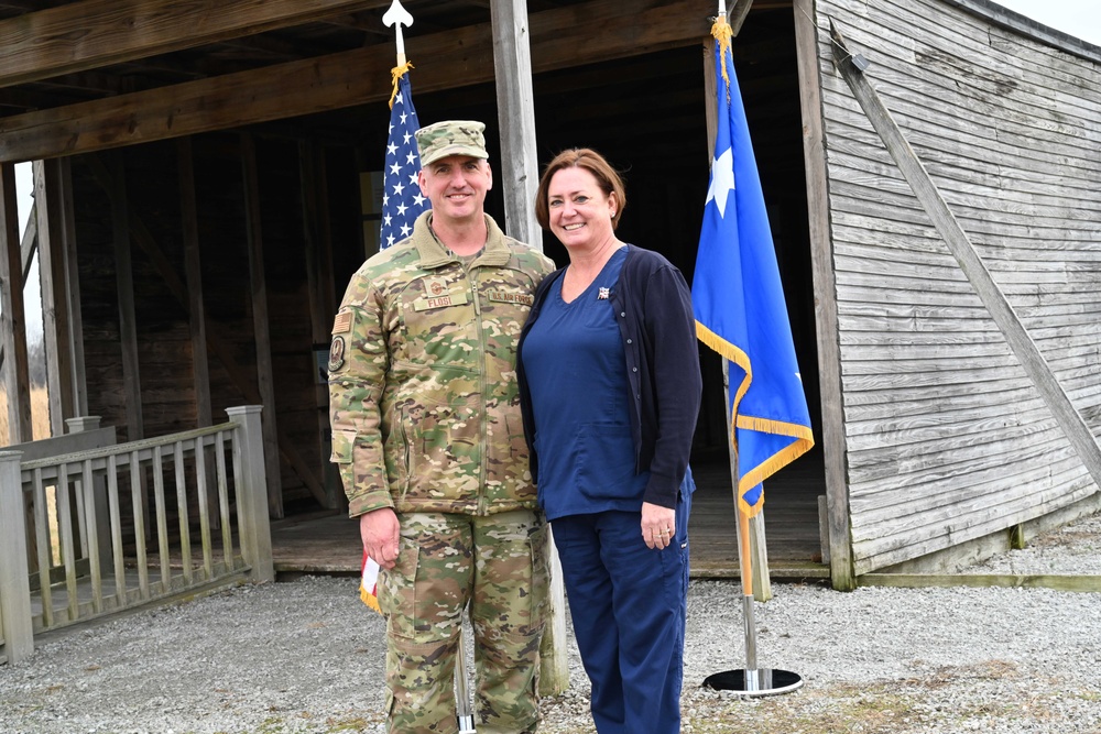 Command Chief Master Sgt. David Flosi Reenlistment