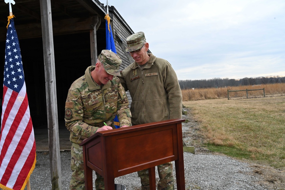 Command Chief Master Sgt. David Flosi Reenlistment