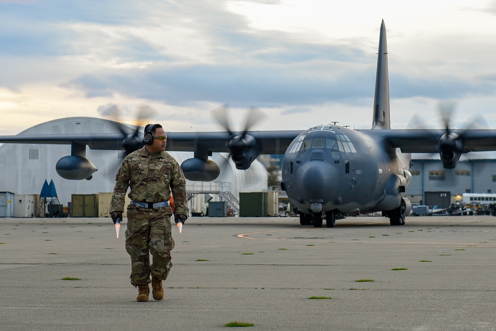 HC-130J Combat King II prepares to taxi