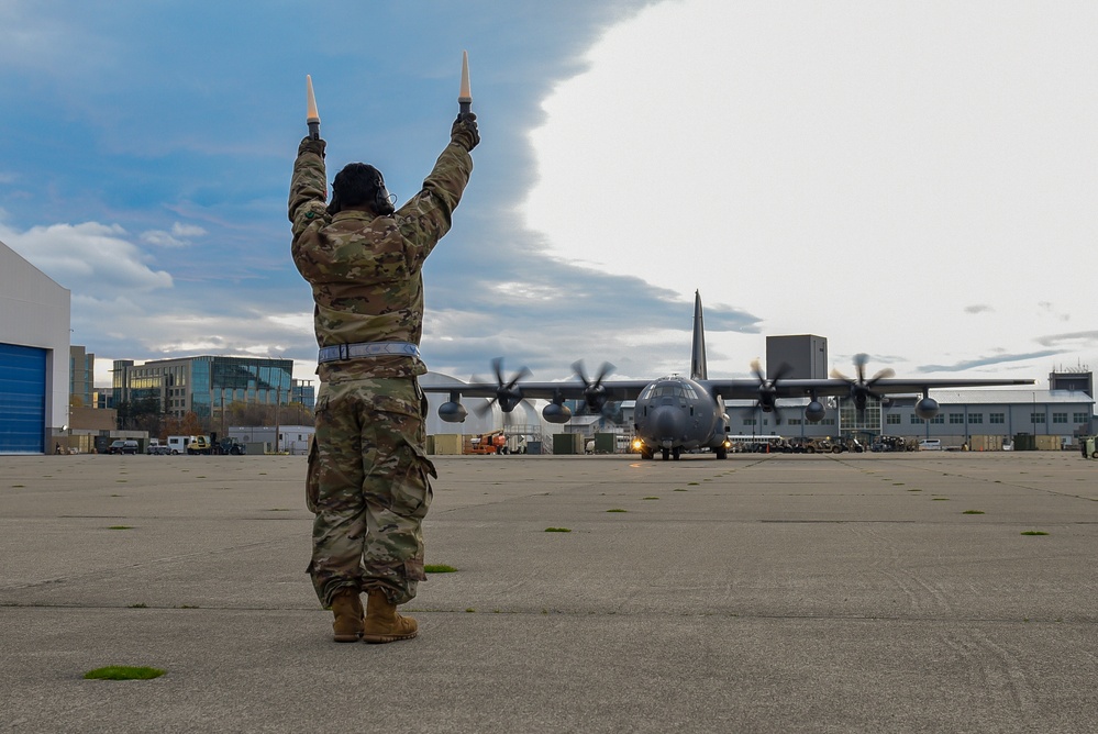 HC-130J Combat King II prepares to taxi