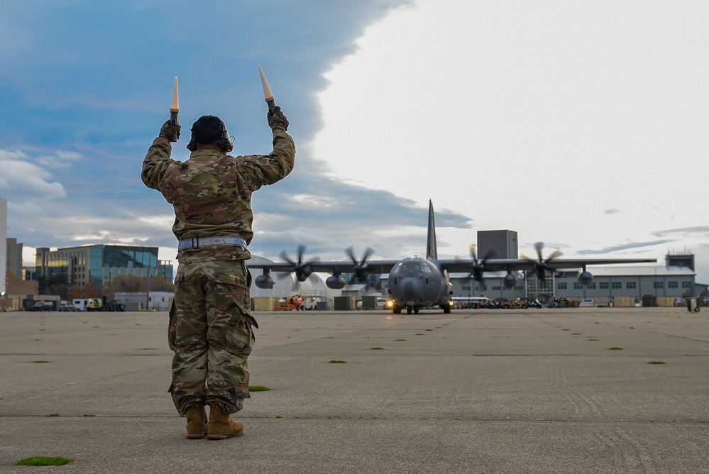 HC-130J Combat King II prepares to taxi