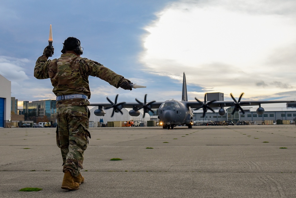 HC-130J Combat King II prepares to taxi