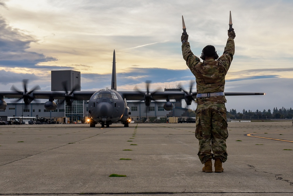 HC-130J Combat King II prepares to taxi