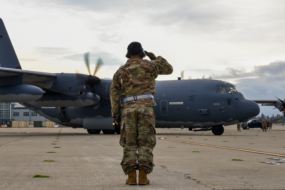 HC-130J Combat King II prepares to taxi