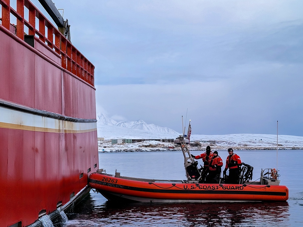 Coast Guard Cutter Alex Haley tows disabled fishing vessel to Adak, Alaska