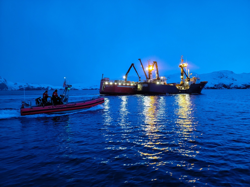 Coast Guard Cutter Alex Haley tows disabled fishing vessel to Adak, Alaska