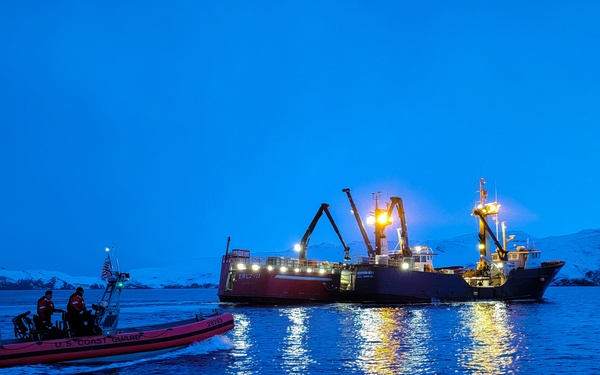 Coast Guard Cutter Alex Haley tows disabled fishing vessel to Adak, Alaska