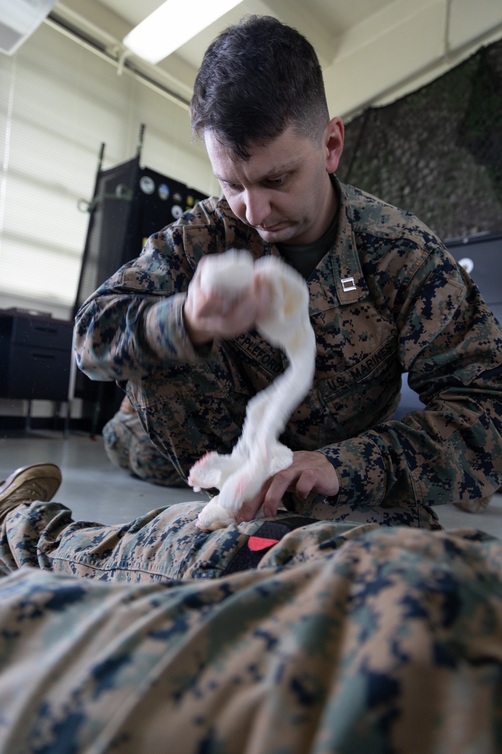 5th ANGLICO Marines participate in the Combat Life Saver Course