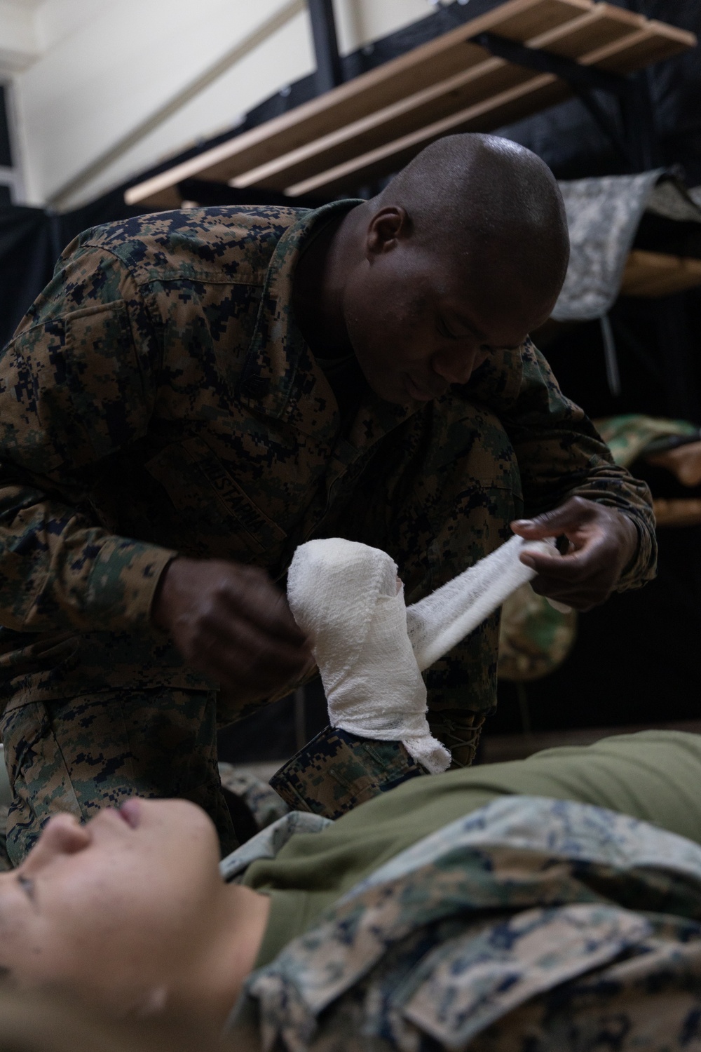 5th ANGLICO Marines participate in the Combat Life Saver Course