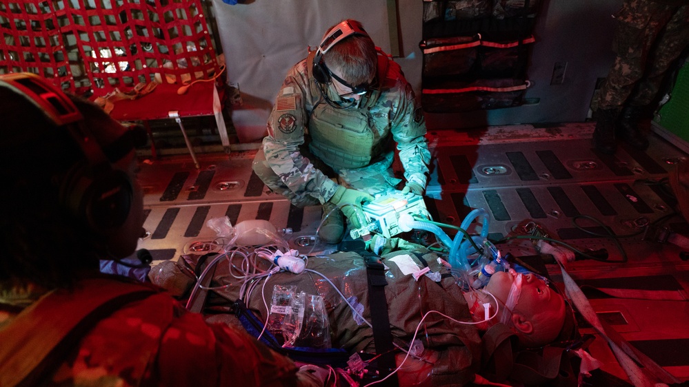 Students participate in Aeromedical training at the Air Force School of Aerospace Medicine (USAFSAM) at the 711 Human Performance Wing.