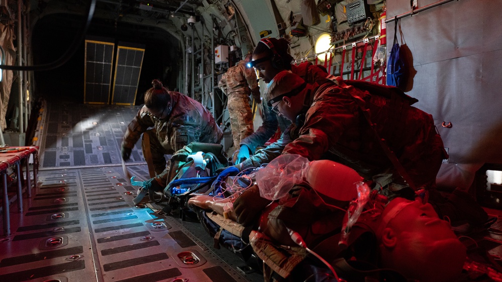 Students participate in Aeromedical training at the Air Force School of Aerospace Medicine (USAFSAM) at the 711 Human Performance Wing.