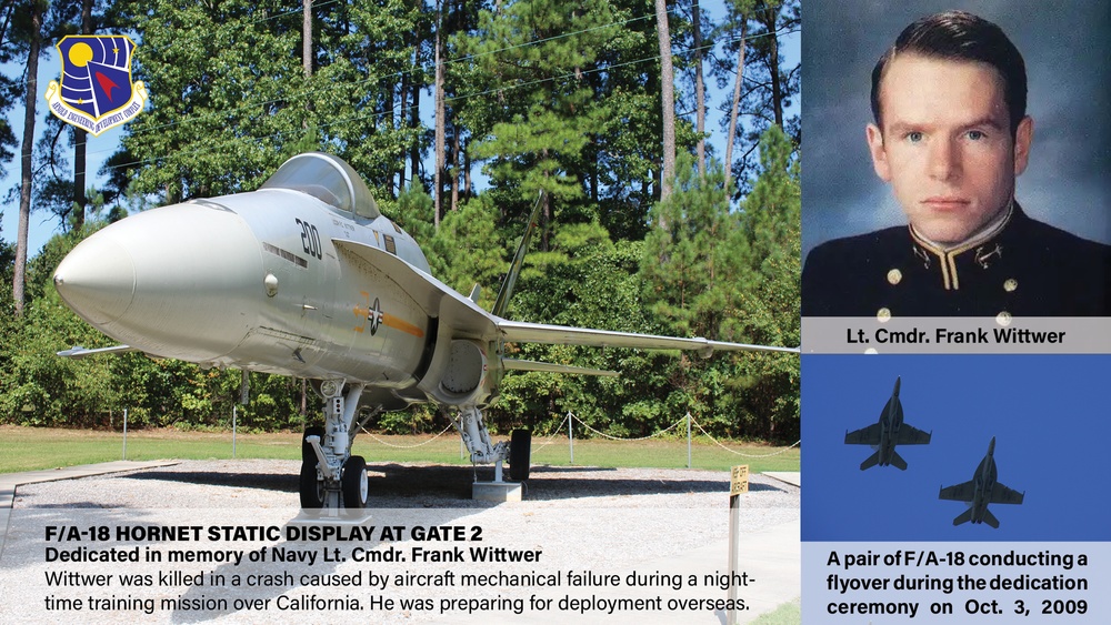 F/A-18A Hornet display at Arnold AFB honors Wittwer
