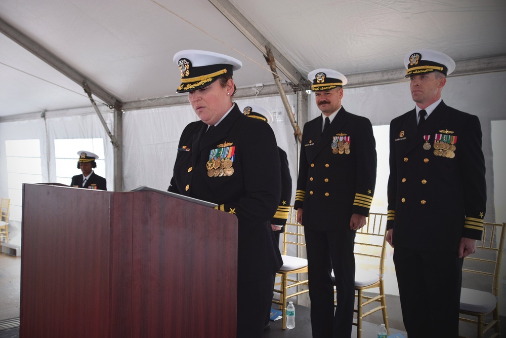 Cmdr. Katrina Stegner Addresses The Crew