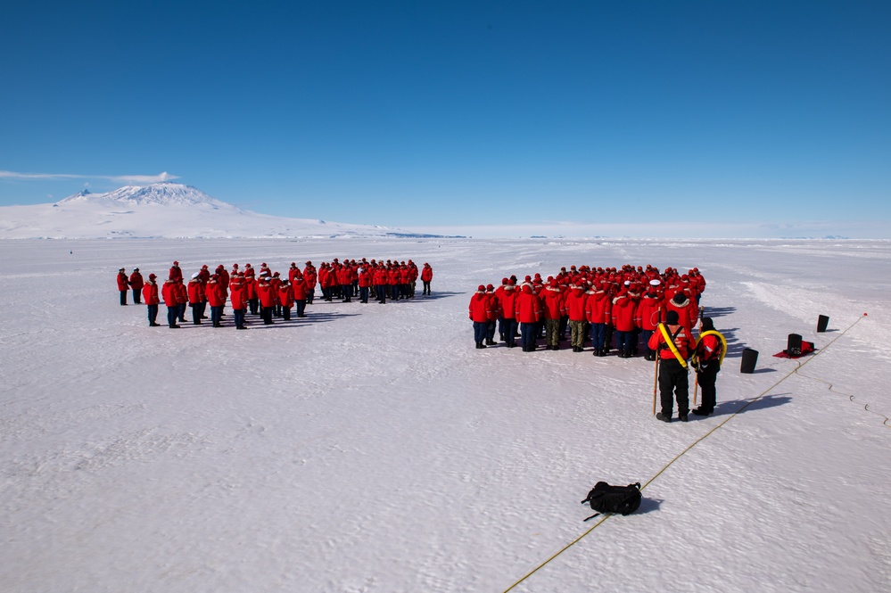 Coast Guard Cutter Polar Star (WAGB 10) holds ice liberty